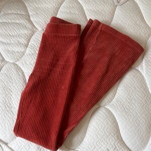 Aerie Ribbed Wide-Leg Pants in Burnt Orange